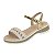 Sandália Infantil Menina Molekinha Tita Pronta Metalizado- Branco/Cristal/Dourado - Imagem 3