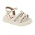 Sandália Infantil Menina Molekinha Tira Milão- Branco OFF/ Cristal/ Perola - Imagem 1