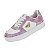 Tênis Infantil Menina Molekinha Turim Gliter- Aquarela/ Branco/ Multi Rosa - Imagem 3
