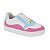 Tênis Infantil Menina Molekinha Turim- Branco/ Rosa/ Celeste - Imagem 1
