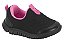 Tênis Infantil Menina Molekinha Lycra Perola- Preto/Rosa - Imagem 4