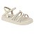 Sandália Infantil Menina Molekinha Turim Milão- Branco OFF/ Cristal Perola - Imagem 4