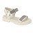 Sandália Infantil Menina Molekinha Turim Velcro- Branco OFF - Imagem 1