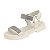 Sandália Infantil Menina Molekinha Turim Velcro- Branco OFF - Imagem 3
