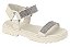 Sandália Infantil Menina Molekinha Turim Velcro- Branco OFF - Imagem 4