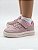 Tênis Infantil Menina Adrun Slim- Nude/ Rosa Chiclete - Imagem 2
