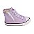 Tênis Infantil Menina Diversão Canvas Hi Ziper- Lilás/ Preto - Imagem 1
