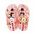 Chinelo Infantil Menina Disney Joy Baby- Bege/ Rosa - Imagem 1