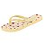 Chinelo Infantil Menina Molekinha Coração- Amarelo/Branco/Pink - Imagem 3
