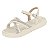 Sandália Infantil Menina Molekinha Turim Tira Ostra- Branco OFF/ Cristal - Imagem 3