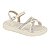 Sandália Infantil Menina Molekinha Turim Tira Ostra- Branco OFF/ Cristal - Imagem 1