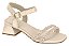 Sandália Infantil Menina Molekinha Salto Tira Ostra- Creme/Cristal/ Furtacor - Imagem 1