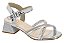 Sandália Infantil Menina Molekinha Salto Florença- Prata/Branco/Cristal - Imagem 4