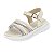 Sandália Infantil Menina Molekinha Tira Florença- Branco OFF/ Cristal - Imagem 3