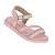 Sandália Infantil Menina Molekinha Florencia- Rosa/ Branco Cristal - Imagem 2