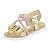Sandália Infantil Menina Molekinha Premium Milão- Dourado/ Cristal- Perola - Imagem 3