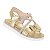 Sandália Infantil Menina Molekinha Premium Milão- Dourado/ Cristal- Perola - Imagem 2