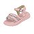 Sandália Infantil Menina Molekinha Tira Florença- Rosa/Cristal - Imagem 3