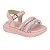 Sandália Infantil Menina Molekinha Tira Florença- Rosa/Cristal - Imagem 1