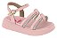 Sandália Infantil Menina Molekinha Milão- Rosa/Cristal/Perola - Imagem 4