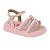 Sandália Infantil Menina Molekinha Milão- Rosa/Cristal/Perola - Imagem 1