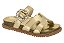 Rasteirinha Infantil Menina  Molekinha Metalizada Premium- Dourado - Imagem 4