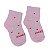 Meia Infantil Menina Molekinha Cano Médio Corações- Rosa-Multi Rosa/Pink/Branco Kit 3 Pares - Imagem 3