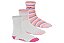 Meia Infantil Menina Cano Longo Molekinha Listras- Branco Rosa/ Branco Pink/Multicolor Kit 3 Pares - Imagem 6