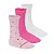 Meia Infantil Menina Cano Longo Molekinha Corações- Rosa/ Pink/ Branco - Imagem 1