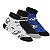 Meia Infantil Menino Molekinho Cano Médio- Branco/ Preto/ Azul - Imagem 2