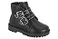 Bota Coturno Infantil Menina Molekinha Napa Berlim- Preto/Preto - Imagem 4
