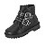 Bota Coturno Infantil Menina Molekinha Napa Berlim- Preto/Preto - Imagem 3