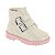 Bota Coturno Infantil Menina Molekinha Napa Berlim- Branco OFF - Imagem 1