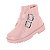 Bota Coturno Infantil Menina Molekinha Napa Berlim- Rosa - Imagem 3