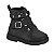 Bota Coturno Infantil Menina Molekinha Napa Berlim Milano Fivela- Preto/Preto - Imagem 1