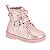 Bota Coturno Infantil Menina Molekinha Napa Metal Malibu Fivela- Rosa Velho - Imagem 1