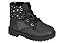 Bota Infantil Menina Coturno Molekinha Metal Tamisa- Preto/ Preto Holográfico Prata - Imagem 4