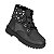 Bota Infantil Menina Coturno Molekinha Metal Tamisa- Preto/ Preto Holográfico Prata - Imagem 2