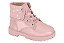 Bota Infantil Menina Coturno Molekinha Metal Tamisa Star- Rosa/ Rosa Holográfico Prata - Imagem 4