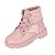 Bota Infantil Menina Coturno Molekinha Metal Tamisa Star- Rosa/ Rosa Holográfico Prata - Imagem 3