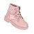 Bota Infantil Menina Coturno Molekinha Metal Tamisa Star- Rosa/ Rosa Holográfico Prata - Imagem 2