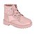 Bota Infantil Menina Coturno Molekinha Metal Tamisa Star- Rosa/ Rosa Holográfico Prata - Imagem 1
