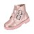 Bota Coturno Infantil Menina Molekinha Napa Metal Malibu- Rosa Velho - Imagem 3
