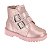 Bota Coturno Infantil Menina Molekinha Napa Metal Malibu- Rosa Velho - Imagem 1