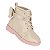 Bota Coturno Infantil Menina Molekinha Metalizado Tamisa Laço-Creme - Imagem 2