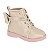 Bota Coturno Infantil Menina Molekinha Metalizado Tamisa Laço-Creme - Imagem 1