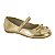 Sapatilha Infantil Menina Molekinha Metalizado Premium Laço- Dourado - Imagem 1