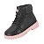 Bota Coturno Infantil Molekinha Strech- Preto/ Rosa - Imagem 3