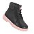 Bota Coturno Infantil Molekinha Strech- Preto/ Rosa - Imagem 2