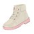Bota Coturno Infantil Molekinha Strech- Branco OFF/ Rosa - Imagem 3
